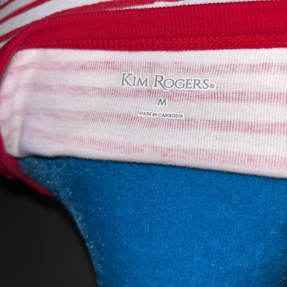 Kim Rogers Red and White Striped Top - Picture 8 of 10